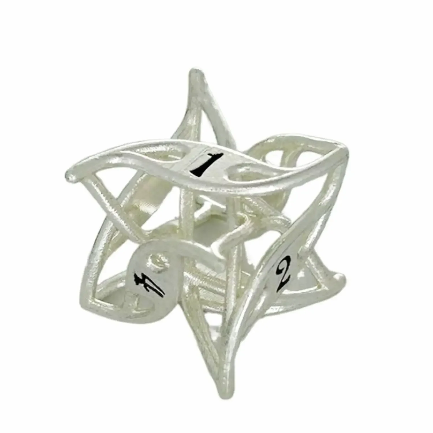 Hollow Metal Dice Set Black Polyhedral D&D Dice 7PCS for RPG Table Games Role Playing Game Dice Collection Gift for Adults Teens
