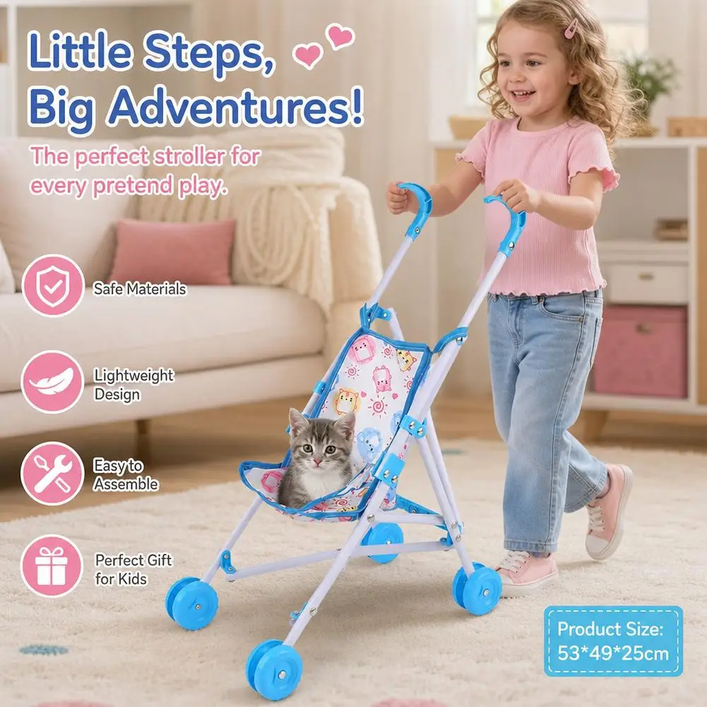1/2Pcs Toys For 1 Year Old Toys For 9 Year Old Boys Pretend Play Foldable Doll Stroller Toddler Learning Toy Girls' Imagination
