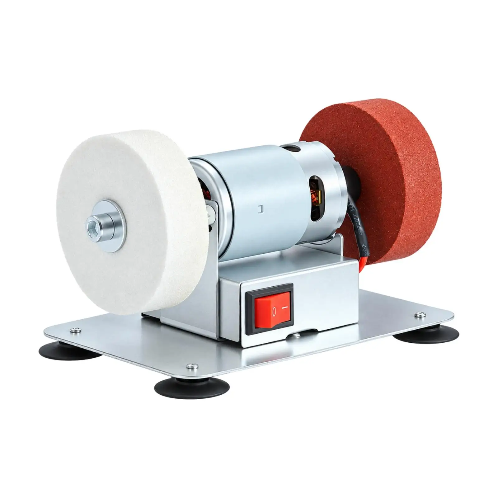 150W Bench Grinder Grinding Sharpening Polishing Machine Compact Double Wheel Metal Base for Home DIY Workshop Hobbyists