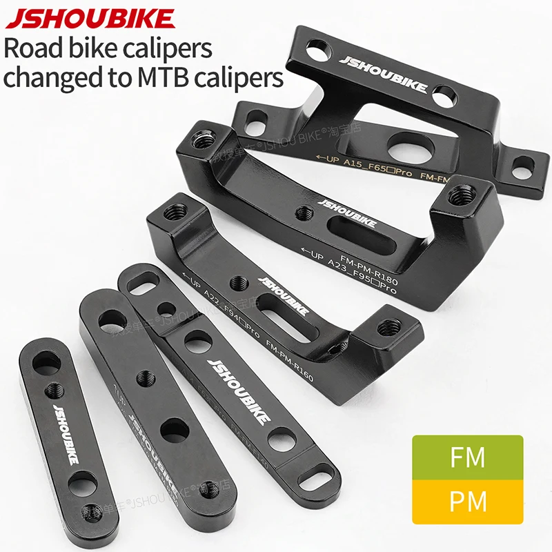 JSHOUBIKE 10/20PCS Disc Brake Rotor Mount Convertor FM/PM 140mm 160mm 180mm Rotors Fork/ Frame Road Bike Brake Bracket Bike Part