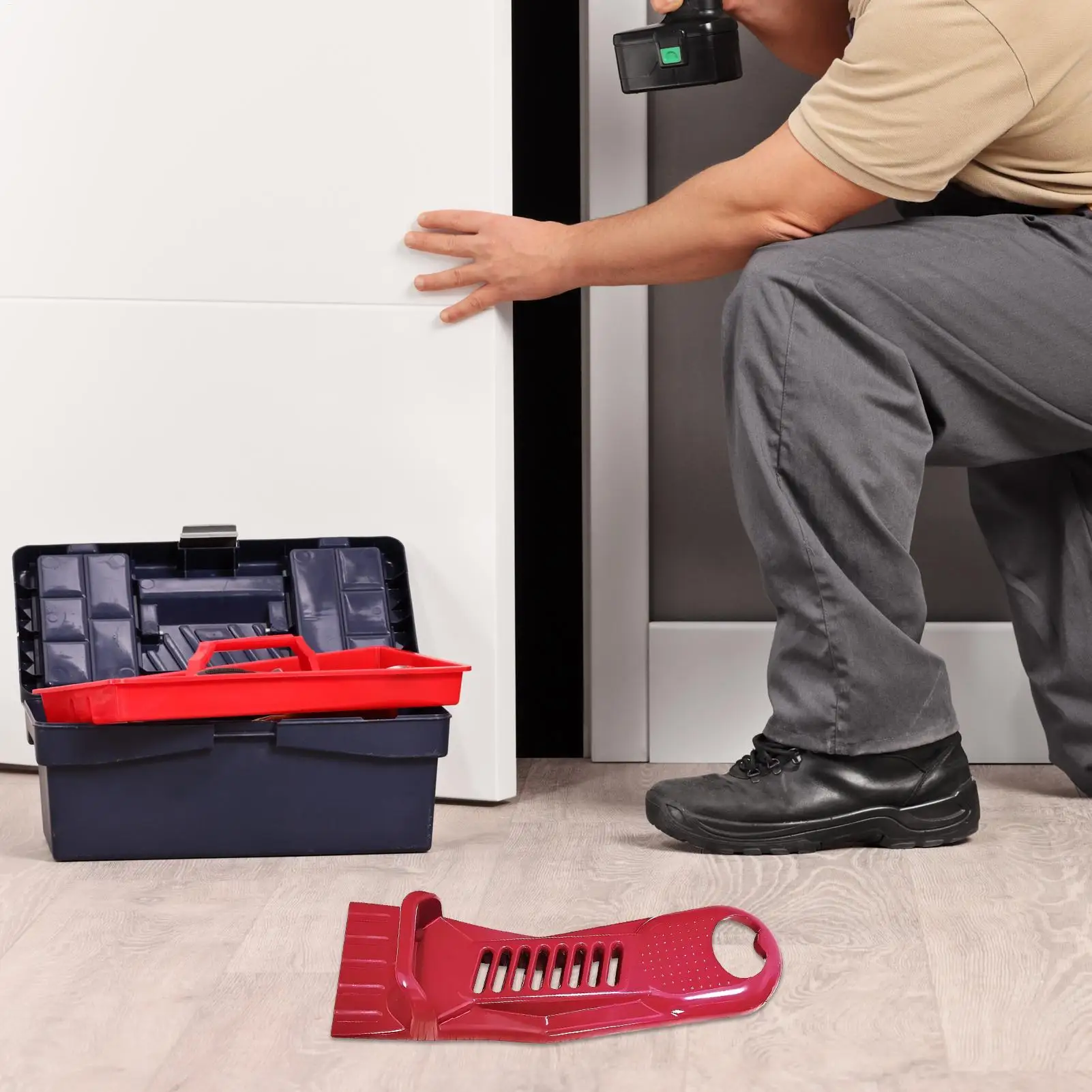 لوحة الناقل المدمج في دريوال عرموش أداة خفيفة الوزن متعددة الوظائف فتاحة الزجاجات الناقل لإعادة تجديد المنزل #6