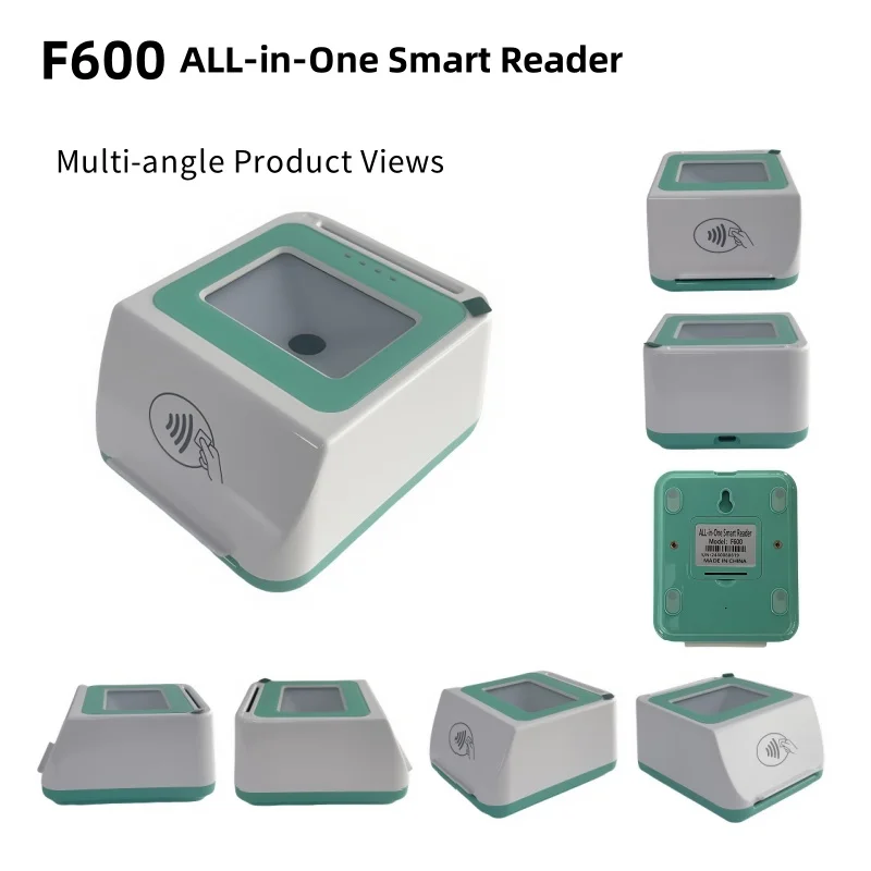 Pemindai Barcode 4 in 1 NFC EMV Kartu Kredit Kartu Pintar untuk Sistem Pembayaran F600