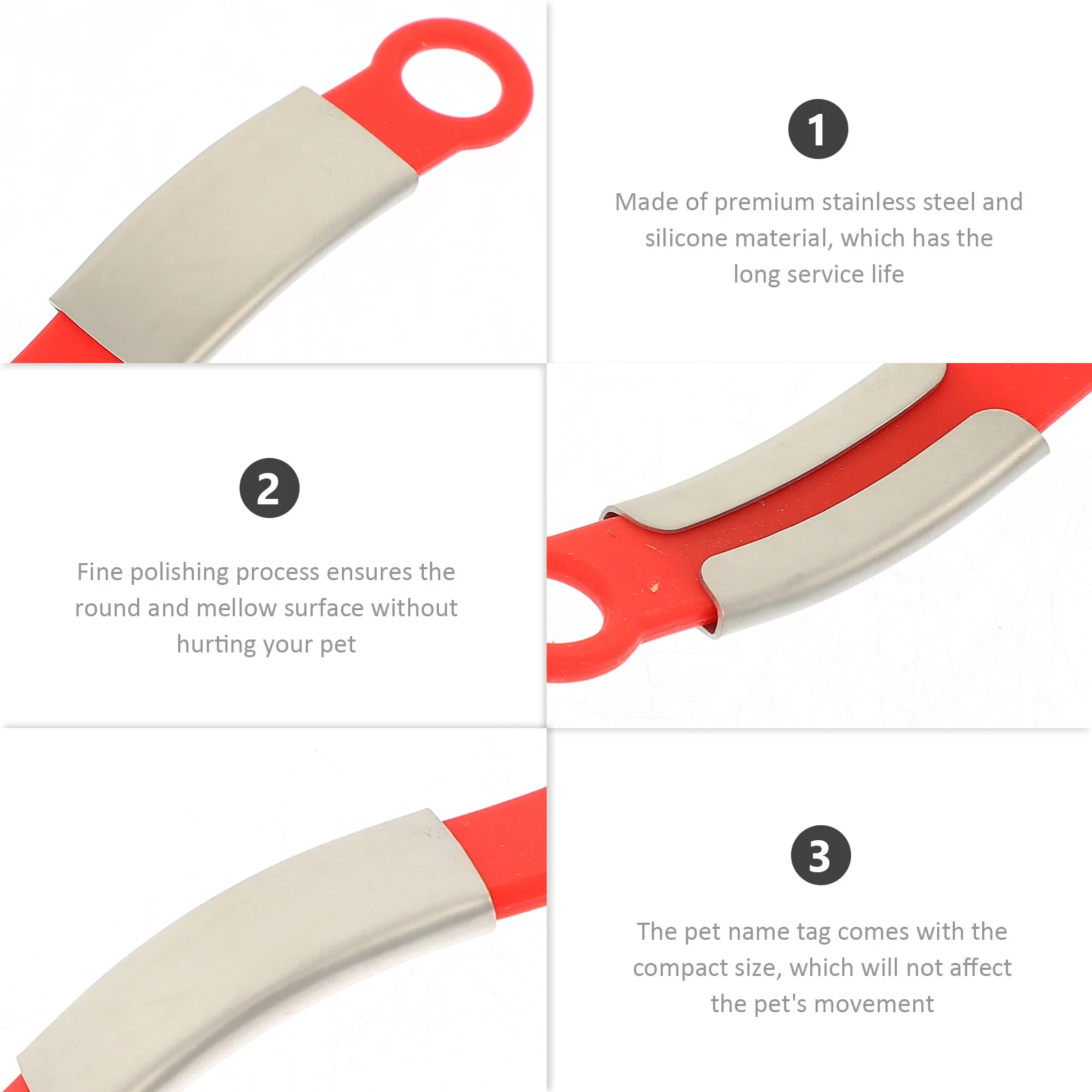 

5Pcs Pet Collar Tag Decor Antilost Dog Tags with Long Service Life Dog Name Tag Collar Para Perros Pet Id Tags