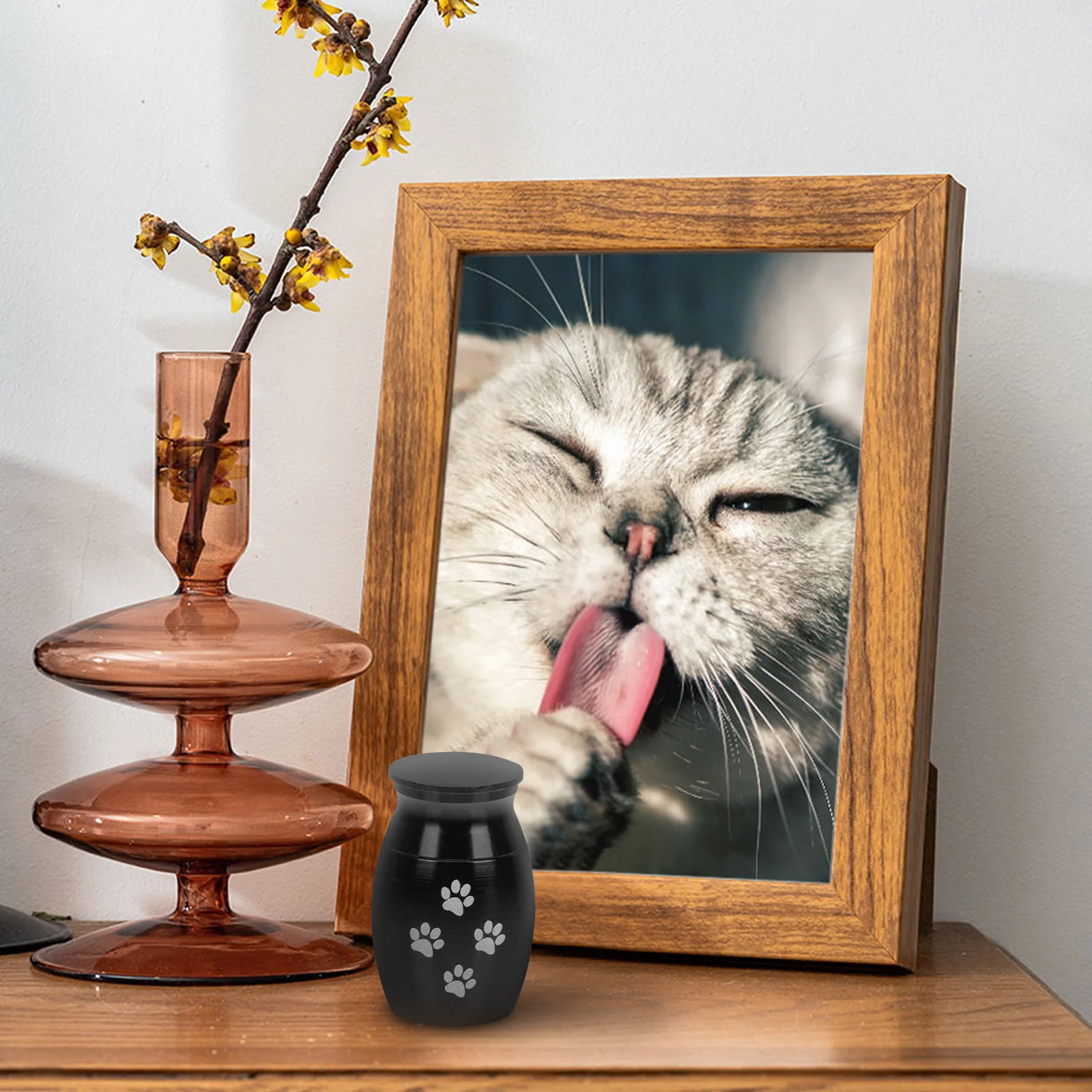 

Pet Ash Urn Stainless Steel Cremation Box for Dogs Cats Mini Urn Memorial Keepsake Pet Supplies Cinerary Casket