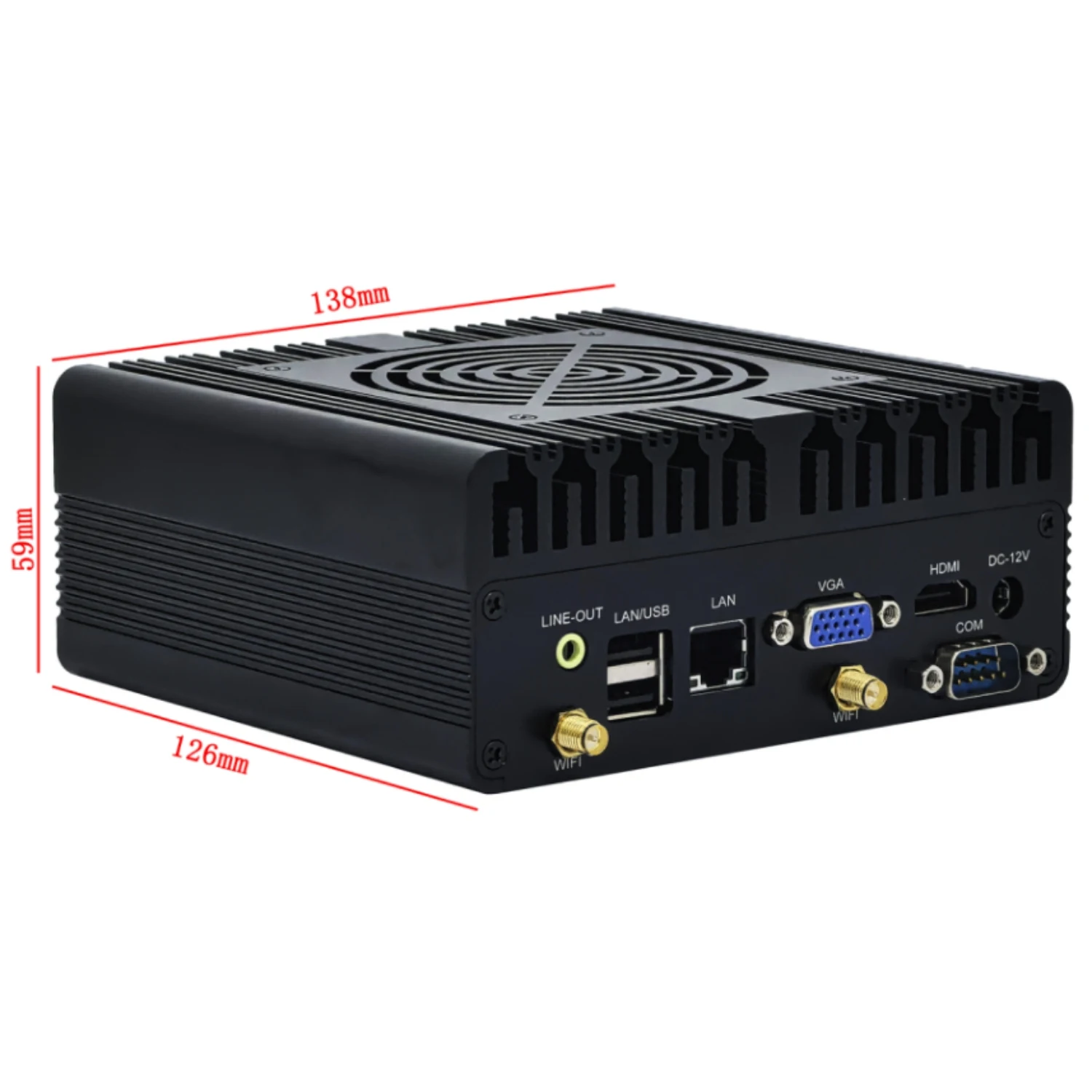 8/10th Gen Core I5 I7 Industrial Mini PC Fanless Motherboard with Top Cooling Fan Compact Case for Digital Signage & Kiosk