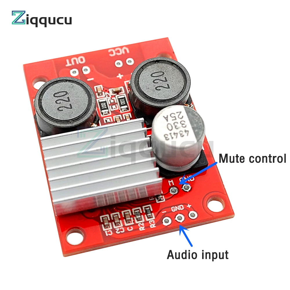 100W TPA3116D2 Amplifier Full Frequency Mono Channel Digital Power Amp Board DC5V-24V