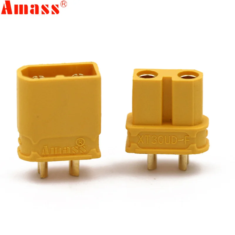 5/10/50 Pair Amass XT30UD Waterproof Plug 2mm 15A Copper Gold-plated Male Female Connector for RC FPV Racing Drone Lipo Battery