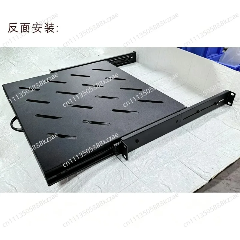 19-Inch Server Rack Sliding Shelf 1U Drawer Tray, Adjustable Keyboard & Mouse