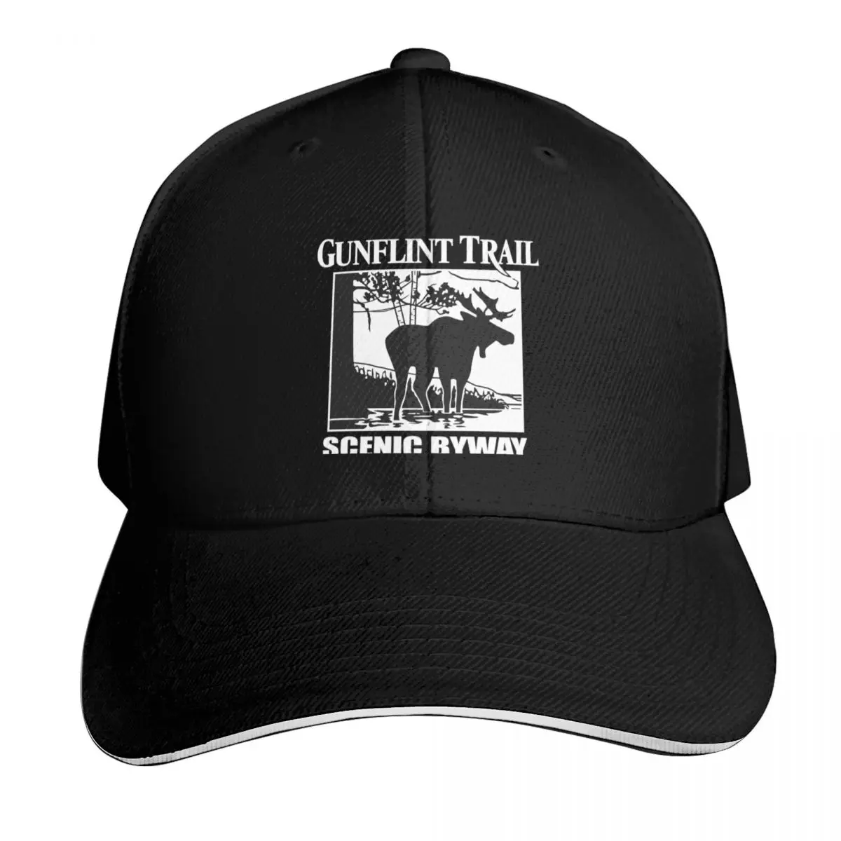 Gunflint Trail Scenic Byways Sign Baseball Cap Casual Daily Wear Quick Dry Performance Cotton Twill Breathable