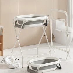 Bañera bebé todo en uno con soporte plegable y tendedero elevado
