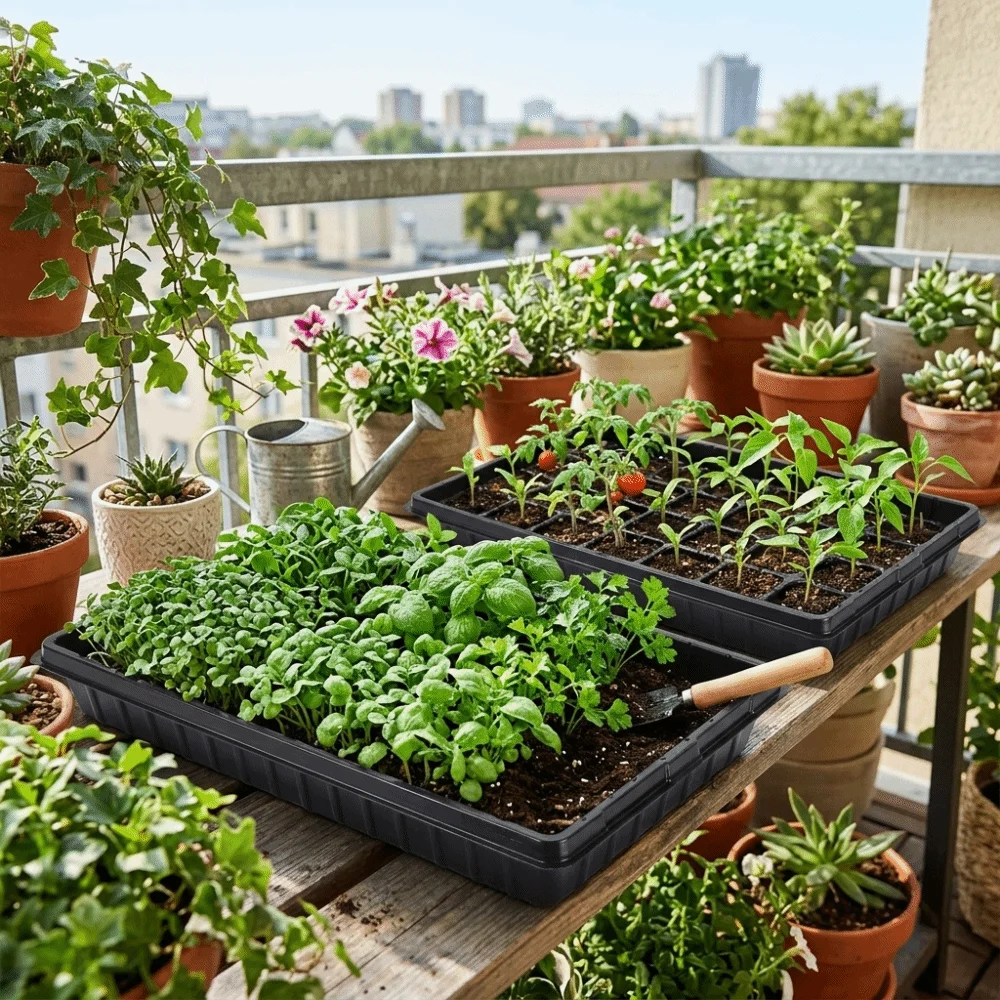 2pcs 54*28cm Seeding Nursery Tray with Holes Succulent Growing Plate Flower Plant Seed Starting Germination Tray Greenhouse