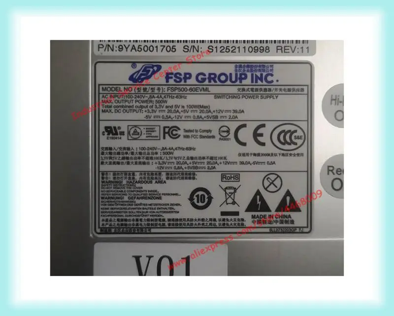 

Original YM-6501K FSP350-60EVML FSP500-60EVML Redundant Module