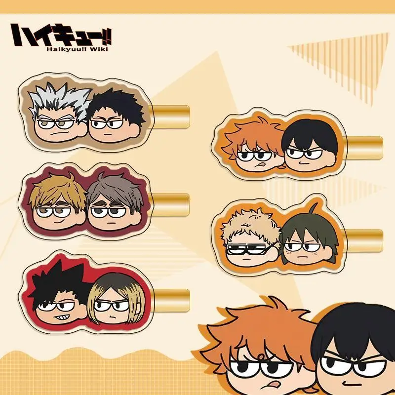 

Anime Ambitus Haikyuu!! Shoyo Hinata Tobio Kageyama acrylic Hair Clip Hairclip Barrette Bobby Pin Garniture Xmas Birthday Gifts