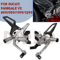For DUCATI Panigale V2 1199 1299 899 959 Motorcycle Accessories Rearsets Footrests Foot Peg Pedals Kit Heel Guarts Fairing Kit