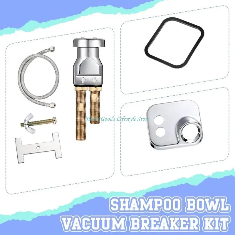 E74E Hair Salon Sink Faucet Hose Shampoo Bowl Vacuum Breaker Shampoo Bowl Faucet Salon Sink Parts Quick Installation