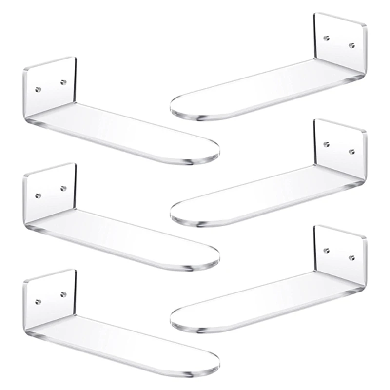 6 Pack Floating Shoe Shelves,Acrylic Wall Mounted Shoe Display Shelves,For Display Collectible Shoe&Sneaker