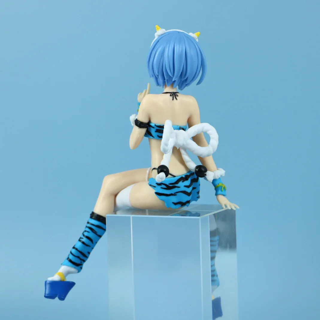 Anime Re:Life in a Different World From Zero Rem Ram Sit on Chairs Action Figures Model Doll Collection Toy Gifts