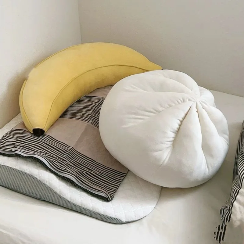 Baozi Banana Body Pillow Game Chair Backrest Cushion Cute Long Leg Pillow Soft Cozy Sofa Cushion Home Decor Bedding Accessories