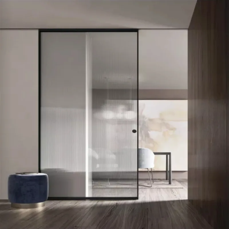 

Magnetic levitation single-open hanging rail automatic door electric translation glass door indoor sliding door full set