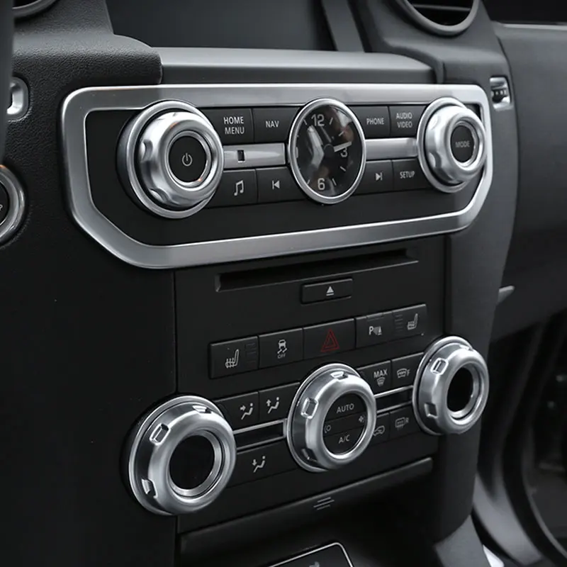 For Land Rover Discovery 4 2010-2016 Range Rover Sport Freelander 2 2013-2015 Car Center Air Condition Volume Knobs Trim Covers