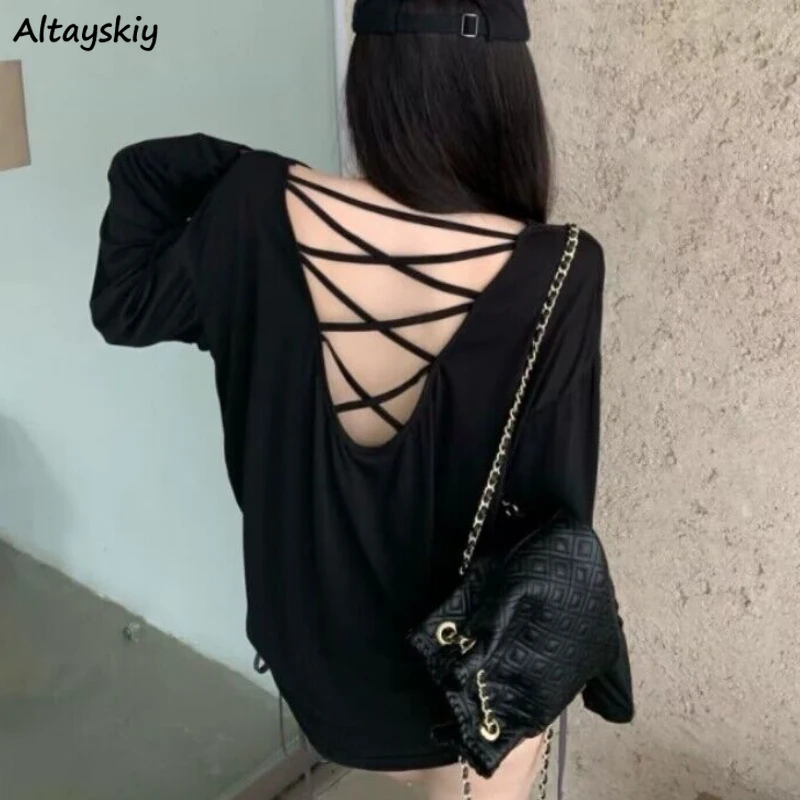 عارية الذراعين تي شيرت المرأة Hotsweet واقية من الشمس فريدة من نوعها متقاطع الصيف تنفس موضة عادية فضفاض الكورية نمط رقيقة الإناث #4