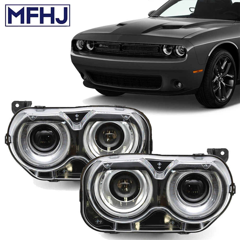 For Dodge Challenger 2015-2023 Halogen w/LED DRL Left or Right Headlights Assembly