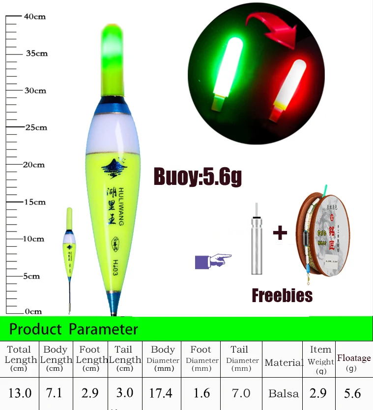 WLPFISHING Fishing Floats Gravity Sensor Electric LED Luminous Smart Floaters Fish Baits Color Change Rock Fishing Buoy Bobbers