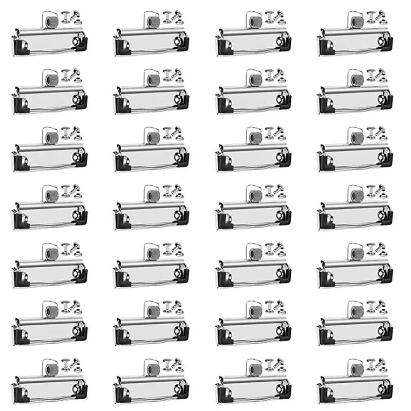 28-pack-mountable-clipboard-clips-with-pen-holder-clipboard-clips-hardware-clipboard-clamp-hardware-for-office-school