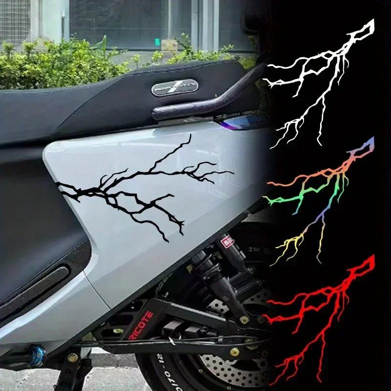 

1 шт., реалистичные наклейки с трещинами и молнией для мотоцикла, передний обтекатель скутера «сделай сам», модификация топливного бака, водонепроницаемые виниловые наклейки