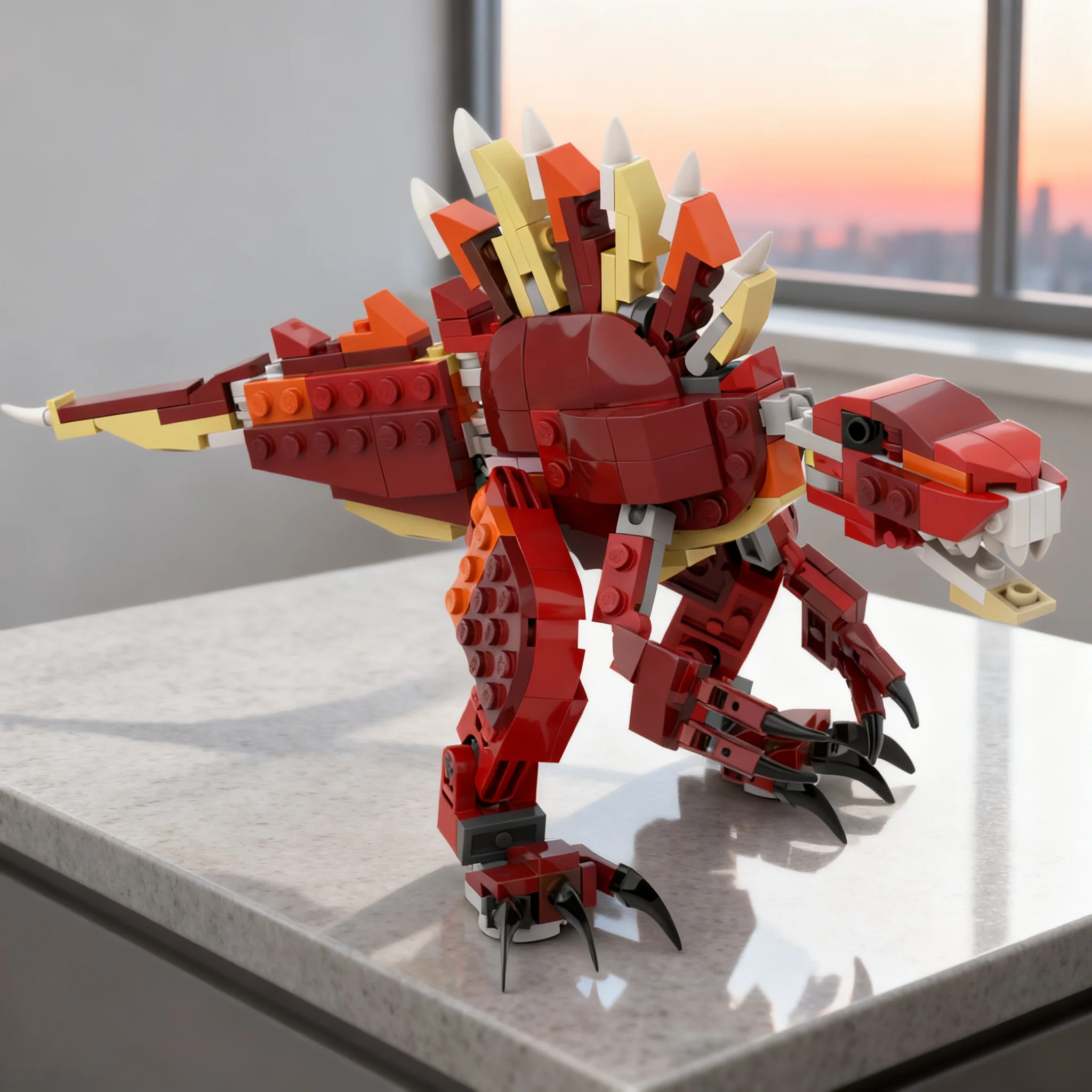 232pcs MOC Fierce Spinosaurus Alternate Build Jurassices Model Toy Building Blocks Construction Christmas Gifts 3D DIY Assemble