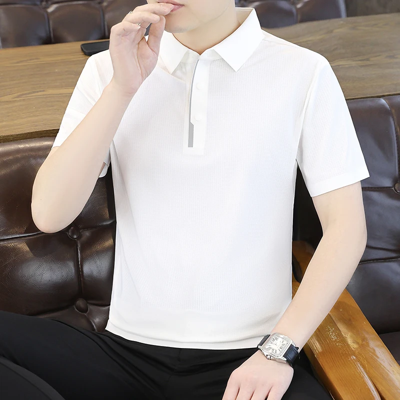 2026 model summer men's luxury polo shirt youth short-sleeved button-down t-shirt — купить у AliExpress WW