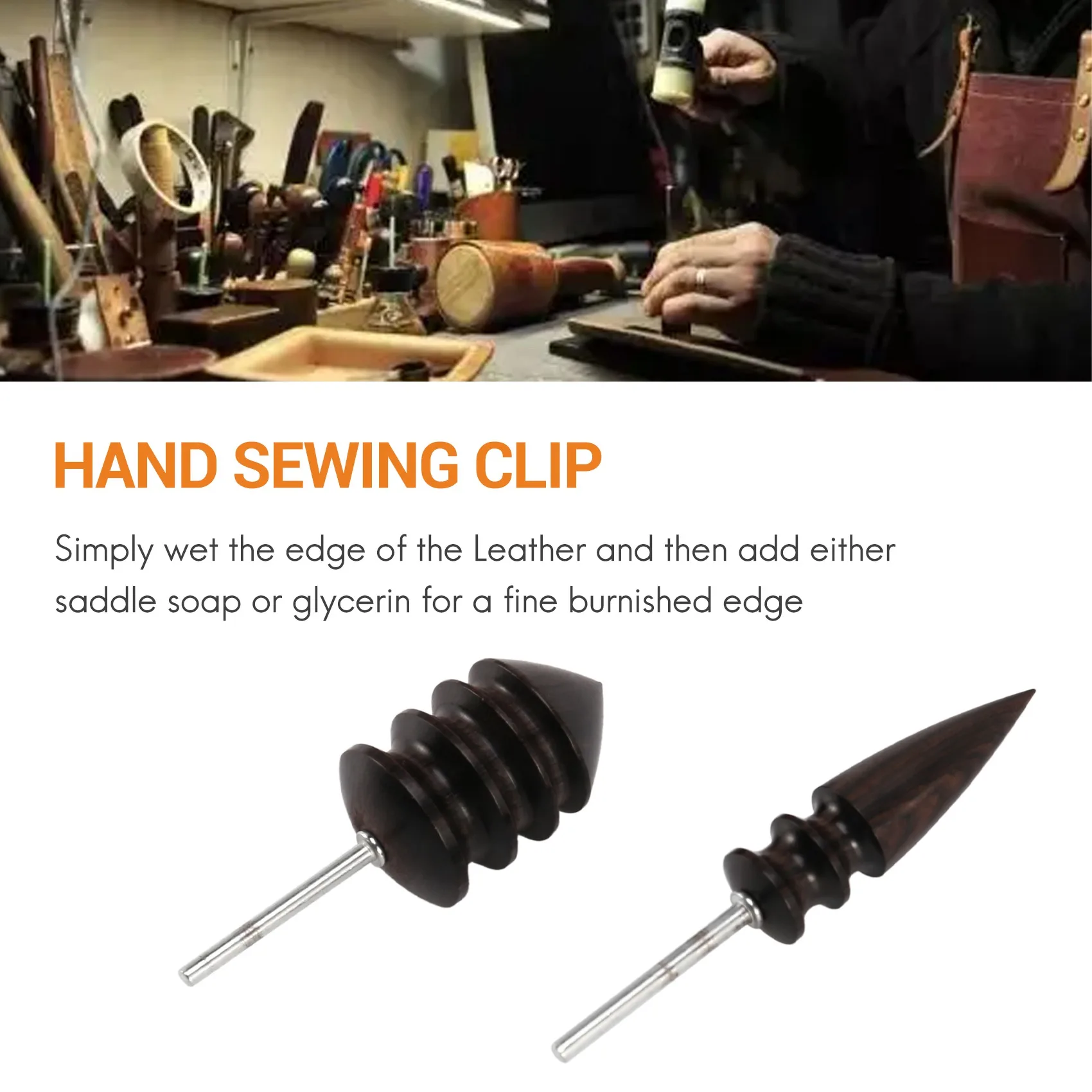 

B23B Pointed Tip Narra Leather Burnisher Leather Slicker Tool Drill Sets-1/8Inch (3Mm) Shank For Dremel Rotary Tools (2Pcs)