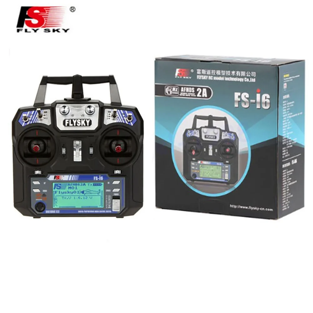 جهاز إرسال نظام الراديو Flysky FS-i6 AFHDS 2A 2.4 جيجا هرتز 6CH مع جهاز استقبال FS-iA6B لطائرة هليكوبتر RC وضع الطائرة بدون طيار 2 اليد اليسرى