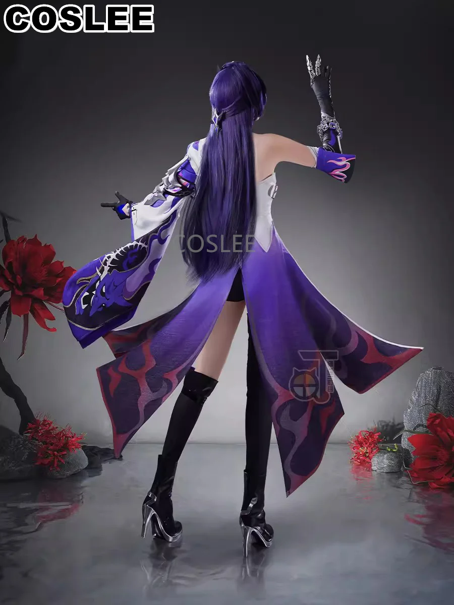 COSLEE Honkai: Star Rail Acheron Game Suit Uniform Dress Cosplay Costume Halloween Carnival Party Outfit For Women New