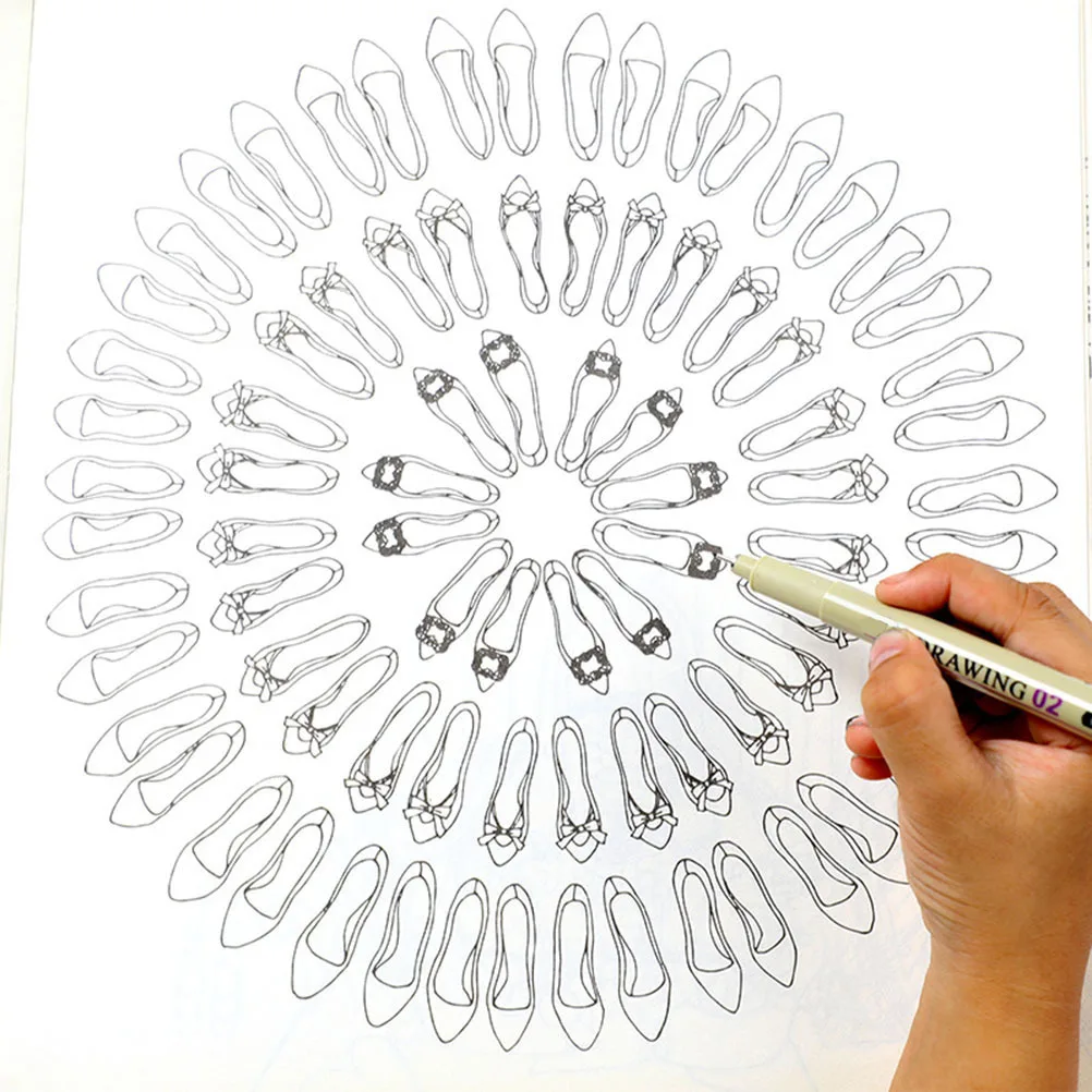 

8Pcs Waterproof Fine Liner Pens Black for Drawing Sketching Writing Technical Line Drawing Supplies Pen Painting Pen