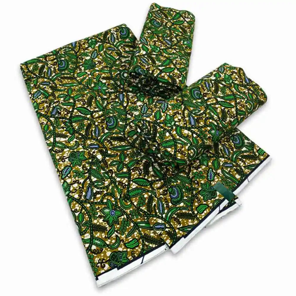 Imagem -02 - Tecido de Cera Real Africano com Estampas Ankara Estilo Holandês Tissu Pagne 100 Algodão Super v Cera Verdadeira Novo e Garantido