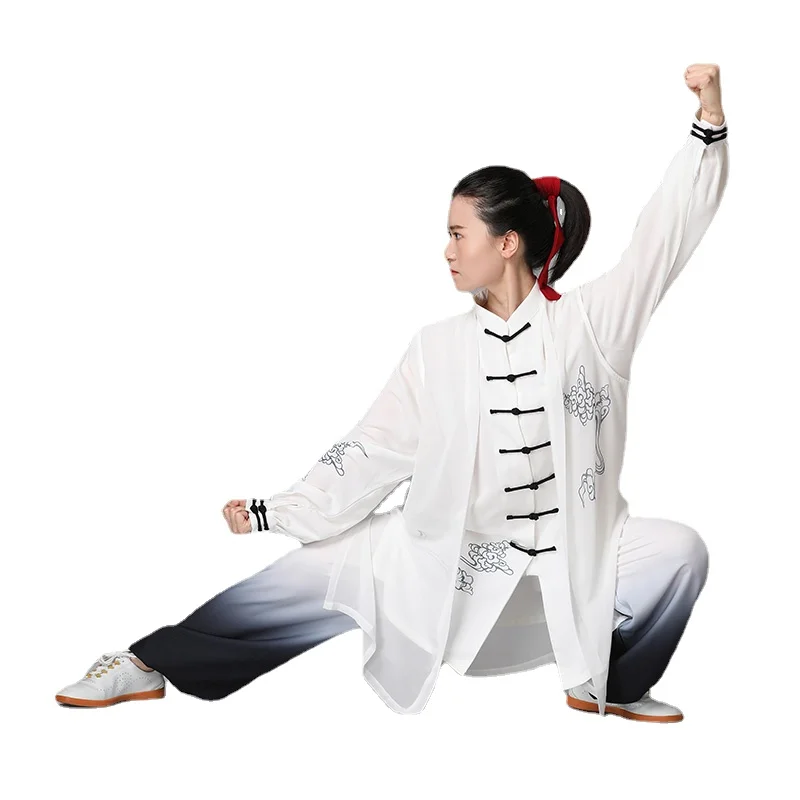 Chinese Traditional Costume Tai Ji Suit  Women's Martial Arts Tai Chi Exercise Clothing Competition Stage Performance Costume