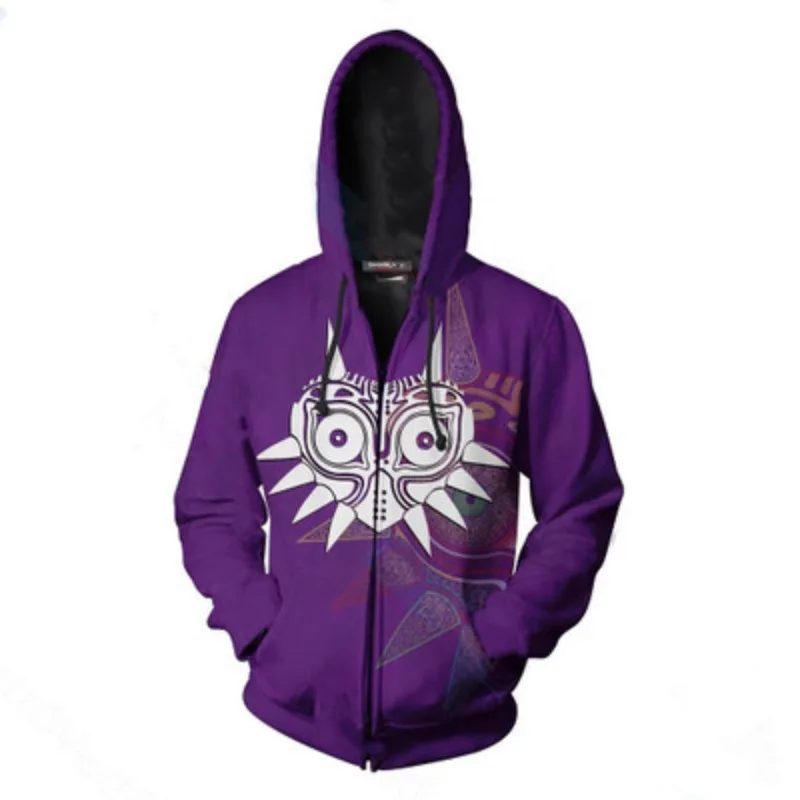 Zelda Legend Cosplay Hoodie Sweater Sweatshirt Zipper Coat