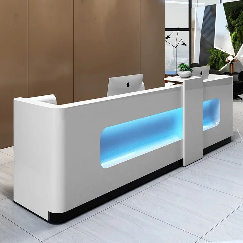 

Home Counter Beauty Salon Reception Desks Stylish Nordic Retro Office Reception Desks White Glamour Mostrador Negocio Furniture