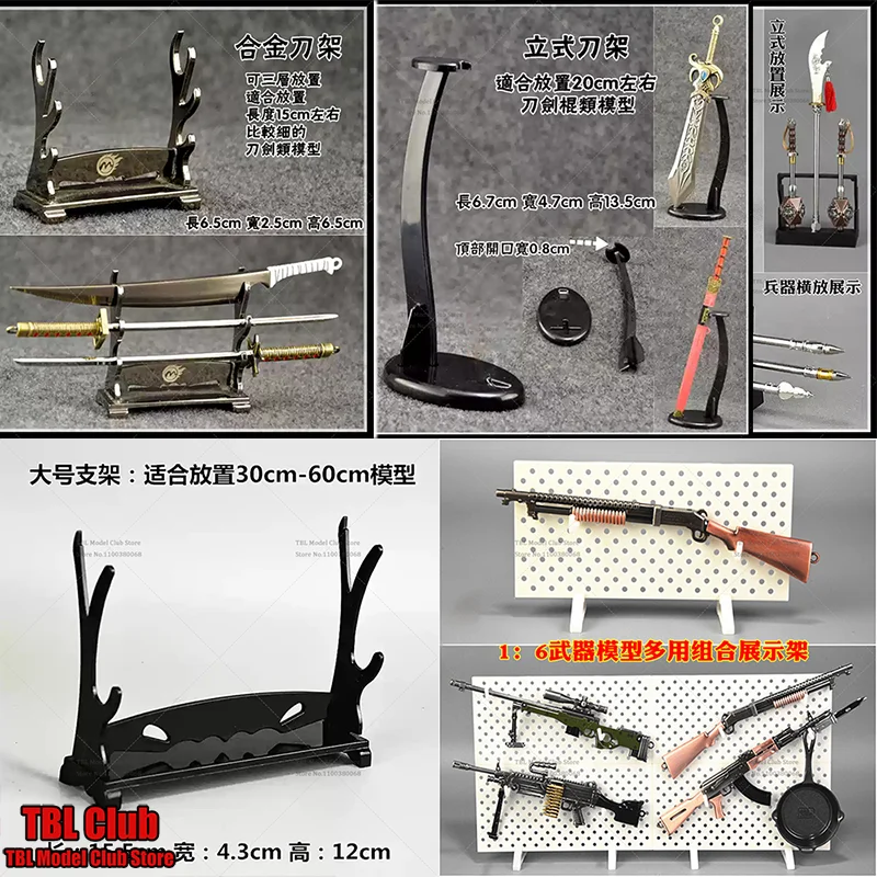 

1/6 Scale Mini Weapon Accessory Bracket Display Knife Spear Sword Placement Rack Storage Toys For 12-inch Action Figure Soldier