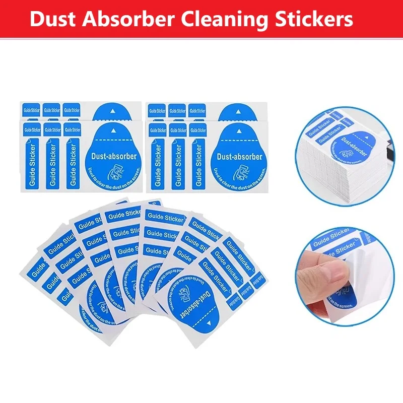 200pcs 스마트 시계에 대 한 먼지 흡수 스티커 휴대 전화 LCD 카메라 렌즈 강화 유리 화면 보호기 청소 도구