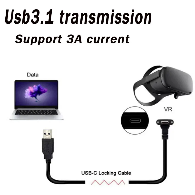 USB3.0 to Type-C suitable for RealSense industrial camera data adapter cable VR transmission cable