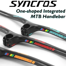 syncros Carbon Fiber MTB Bicycle Integrated Handlebar FRASER IC SL With Stem Angle -8/-17/-25 Degree Mountain Bike Accessories