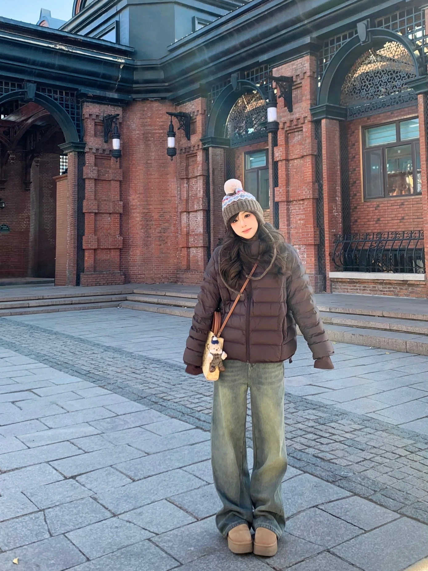 

Джинсы Slimming God Pants от Luo Cheng Fce: прямые, с высокой талией, на флисовой подкладке, повседневные, винтажный синий цвет, для женщин, осень-зима