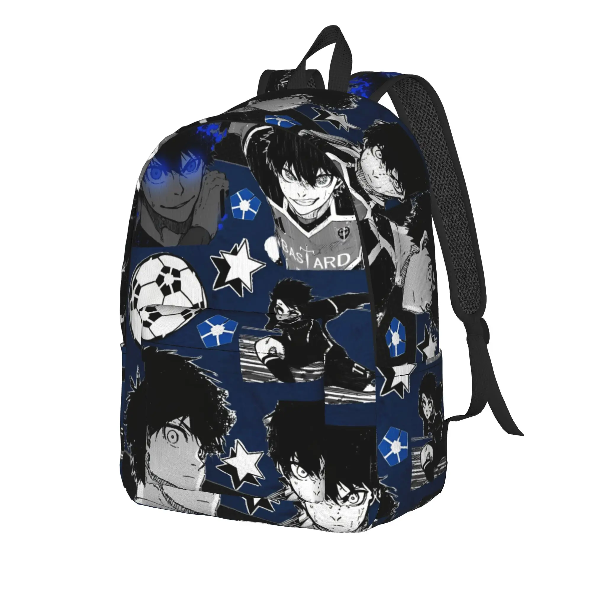 Blue Locks  Backpack  Youth Polyester Travel Backpacks Print Kawaii High School Bags Rucksack