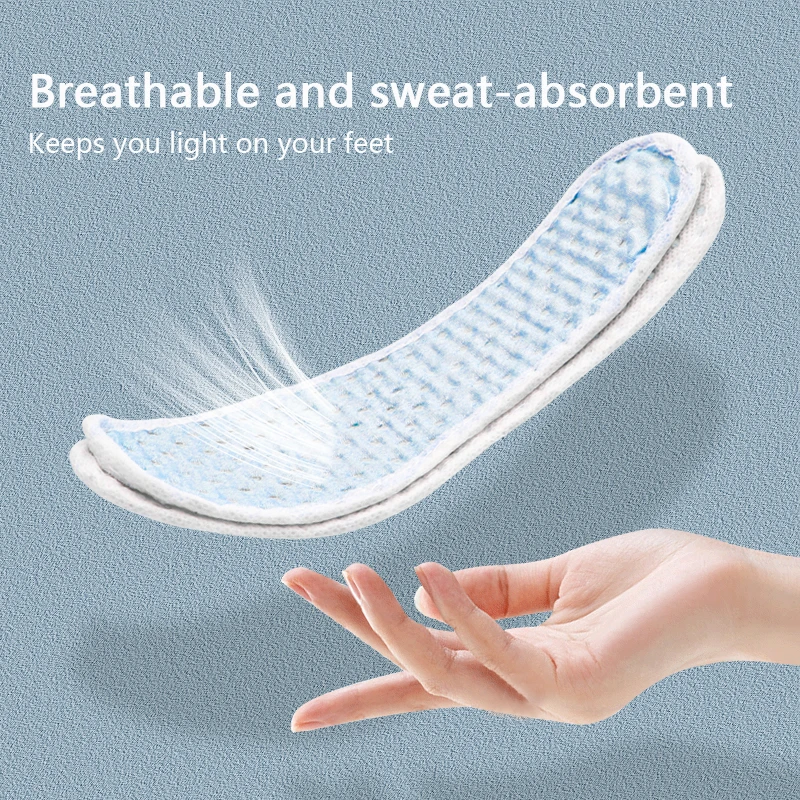 1Pair Plant Deodorant Shoe Insole Sport Running Breathable Cushion Shock Absorbing Insert Bamboo Charcoal Antibacterial Foot Pad