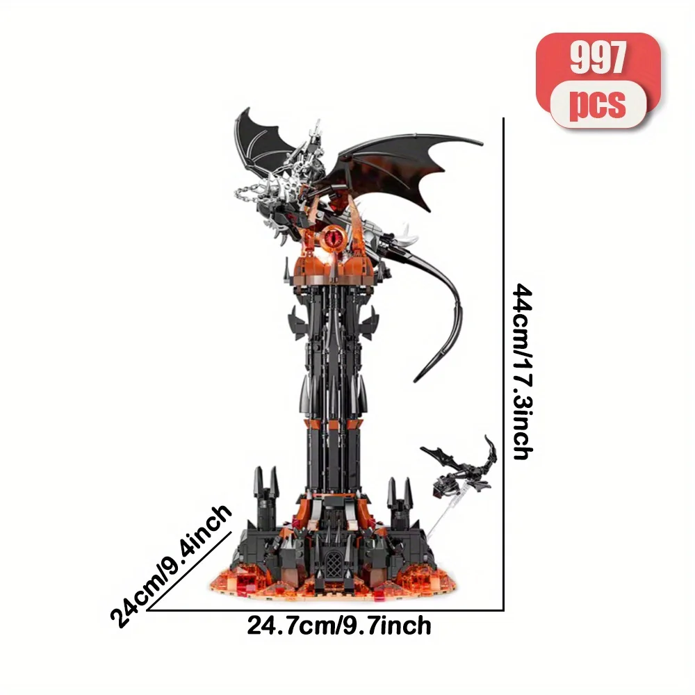 DIY Magic Dark Tower Building Blocks Creative MOC Technical Assembly Bricks STEM Educational Kit Gift for Adults Kids Christmas