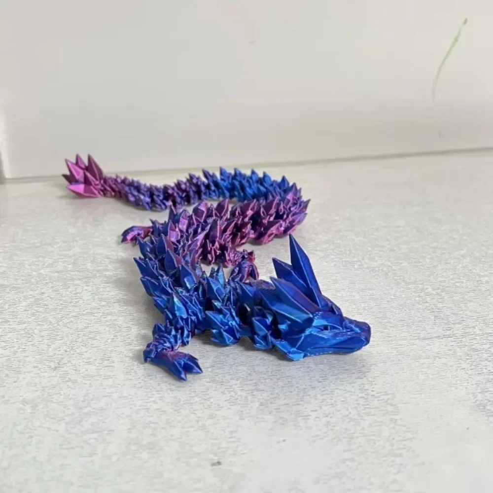 2025 3D Printed Gem Dragon Crystal Fidget Toy Rotatable Articulated Dragon Egg Ideal Gift Kids with ADHD Perfect for Birthdays image 6