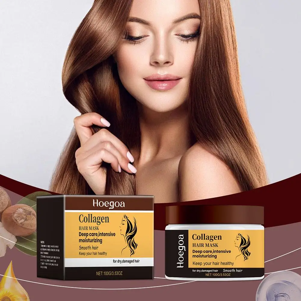 Película de colágeno para el cuidado del cabello, cuidado profundo del cabello, repara el cabello, hidratación en seco, cuidado del encrespamiento, productos para mejorar el Smoot M3V1, 1 caja