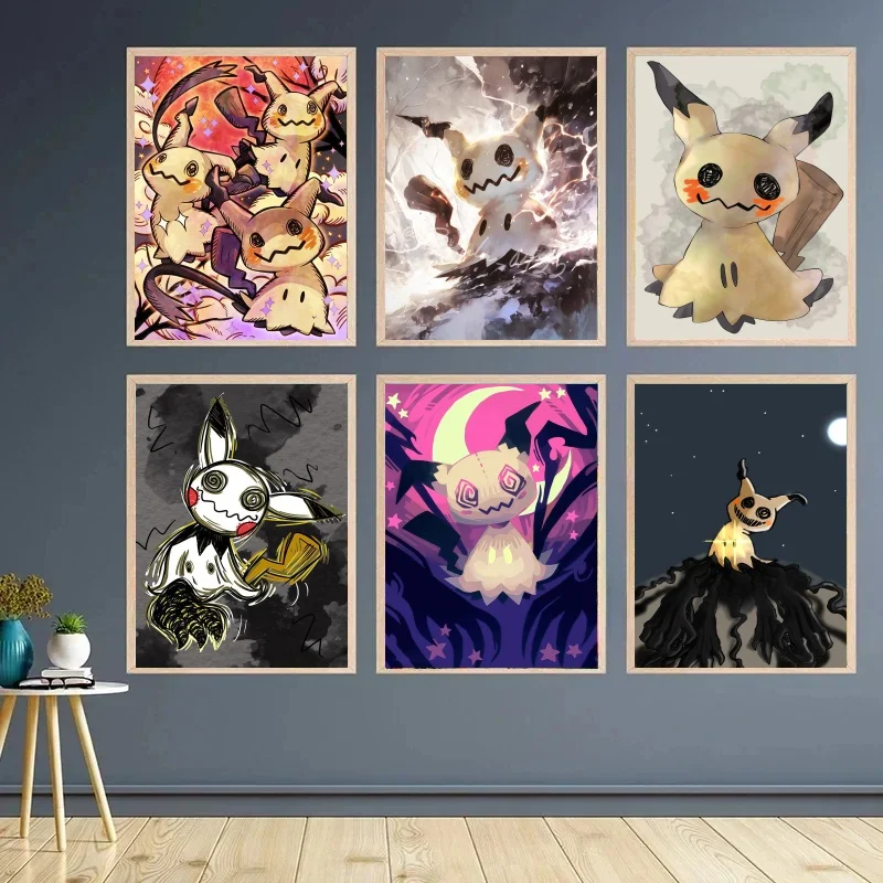 anime-pokemon-mimikyu-pintura-em-tela-anime-impressoes-de-arte-de-parede-posteres-de-decoracao-de-sala-de-estar